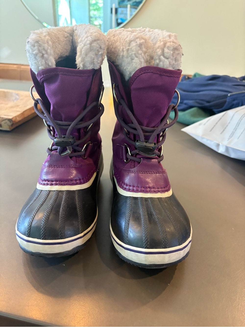 Sorel Kids Purple and Black Insulated Rain & Snow Boots